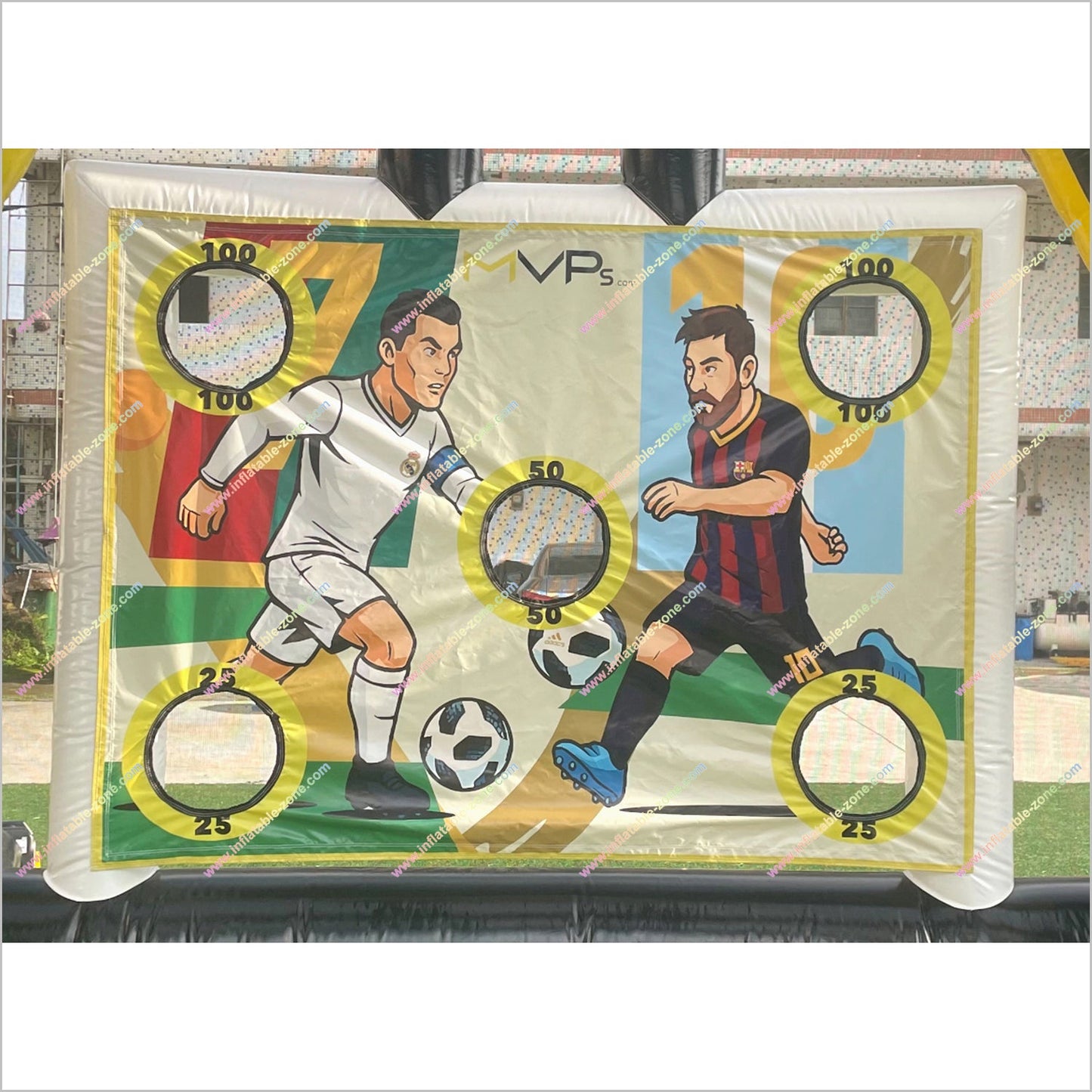 Blow Up Football Goal Inflatable Outdoor Play Equipment Football Goal Wall Game Shooting Fun Activities For Team Building