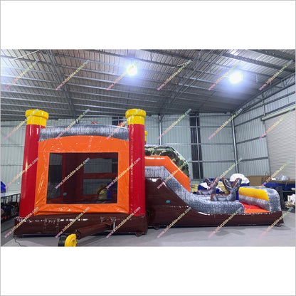 Best Buck Shot Hunting Double Slide Inflatable Jumping Castle Combo Hire Bounce House Slide Near Me