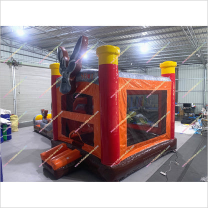 Best Buck Shot Hunting Double Slide Inflatable Jumping Castle Combo Hire Bounce House Slide Near Me