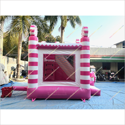 Candy Inflatable Best Bounce House With Slide Sweet Treat Donut Combo Slide Bouncy Castle Hire Near Me - Inflatable-Zone