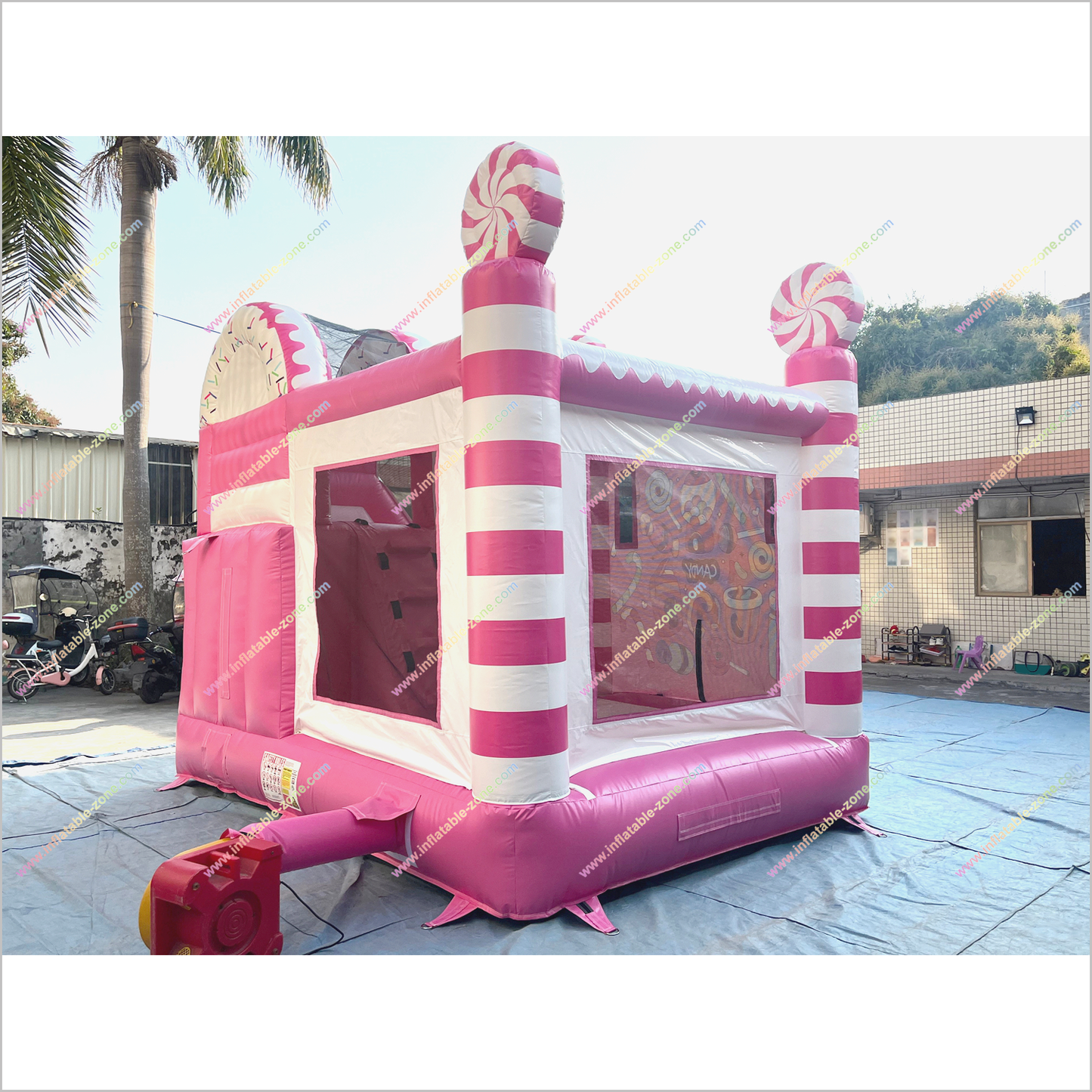 Candy Inflatable Best Bounce House With Slide Sweet Treat Donut Combo Slide Bouncy Castle Hire Near Me - Inflatable-Zone