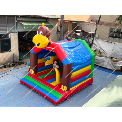 Monkey Theme Jumping Castle Party Bouncy With Slide Commercial Inflatable Bounce House For Sale - Inflatable-Zone