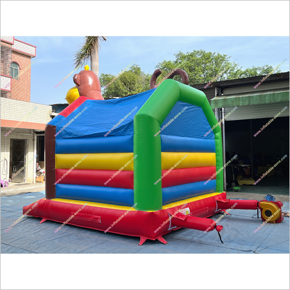 Monkey Theme Jumping Castle Party Bouncy With Slide Commercial Inflatable Bounce House For Sale - Inflatable-Zone