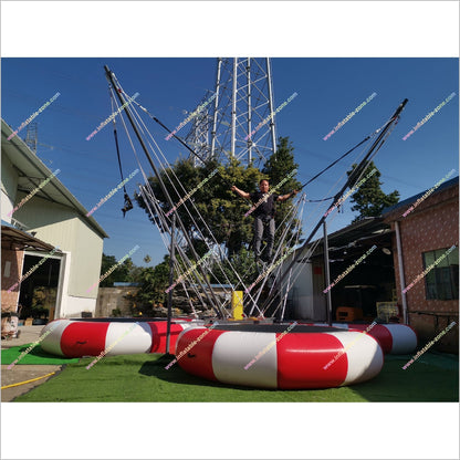 Bounce Trampoline Park Outdoor Bungee Jumping Near Me Inflatable Outdoor Game Bungee Trampoline For Rent