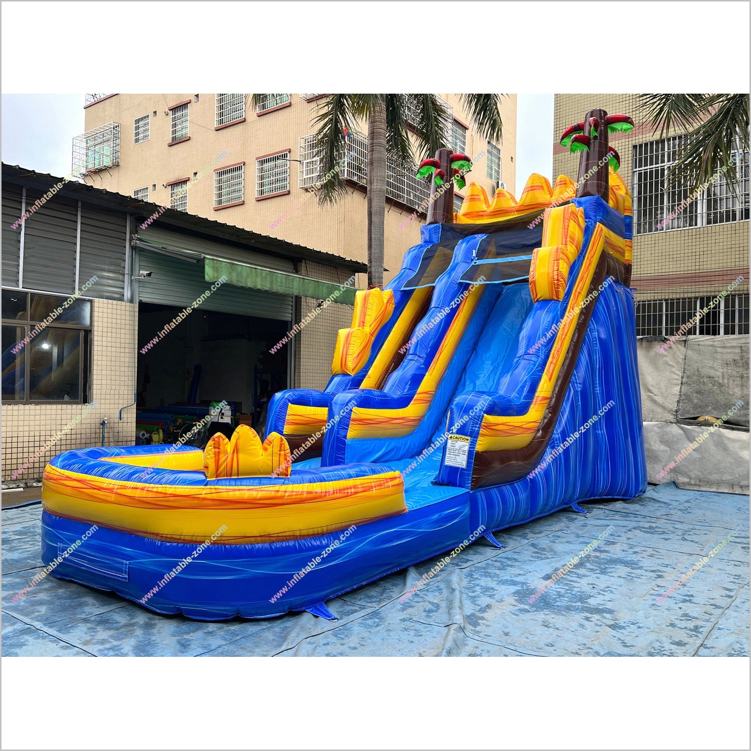 Buy Inflatable Water Slide Outdoor Playset Equipment Tropical Fire Water Slides For Rent Near Me - Inflatable-Zone