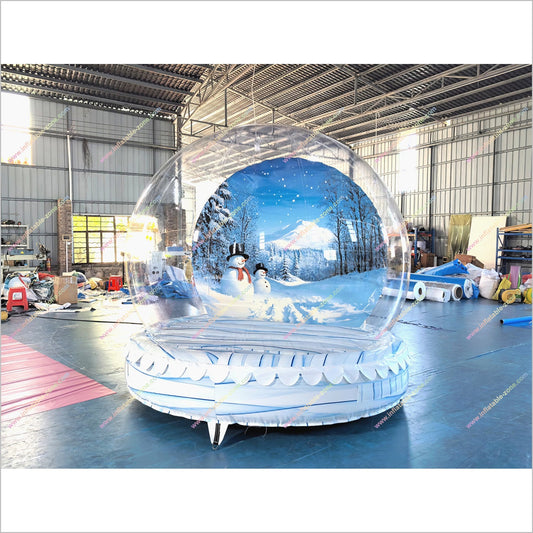 Christmas Party Games Snow Globe Gifts Snowman Inflatable Snow Globe Event Space Near Me - Inflatable-Zone
