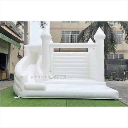 Fun And Exciting Wedding Jumping Castle Slide Combo Bounce House White Inflatable Bouncy For Backyard Trampoline Party - Inflatable-Zone