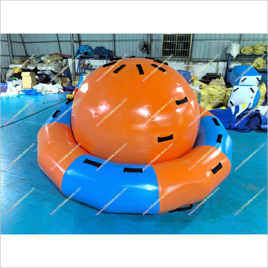 Crazy Spinning Inflatable Water Rocker UFO Towable Tube Inflatable Gyro Floating Water Park Toy