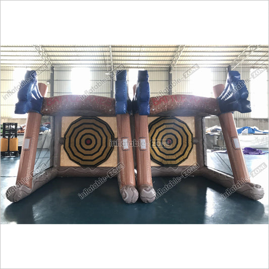 Interactive Inflatable Double Battle Axes Throwing Games Inflatable Target Shoot Axe Dart For Party - Inflatable-Zone