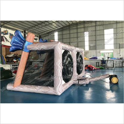 Interactive Inflatable Double Battle Axes Throwing Games Inflatable Target Shoot Axe Dart For Party - Inflatable-Zone