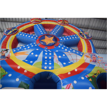Colorful Double Slide Inflatable Bouncer Blow Up Jumper Crazy Ferris Wheel Inflatable Bouncy Castle Slide - Inflatable-Zone