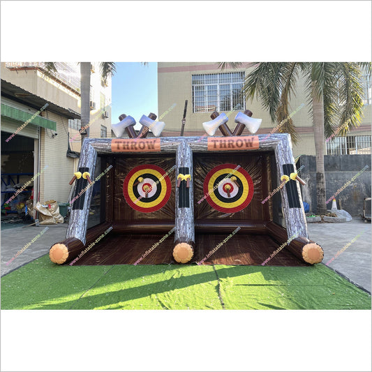Double Sports Inflatable Axe Throwing Rental Play Equipment Near Me Axe Throw Games For Team Building