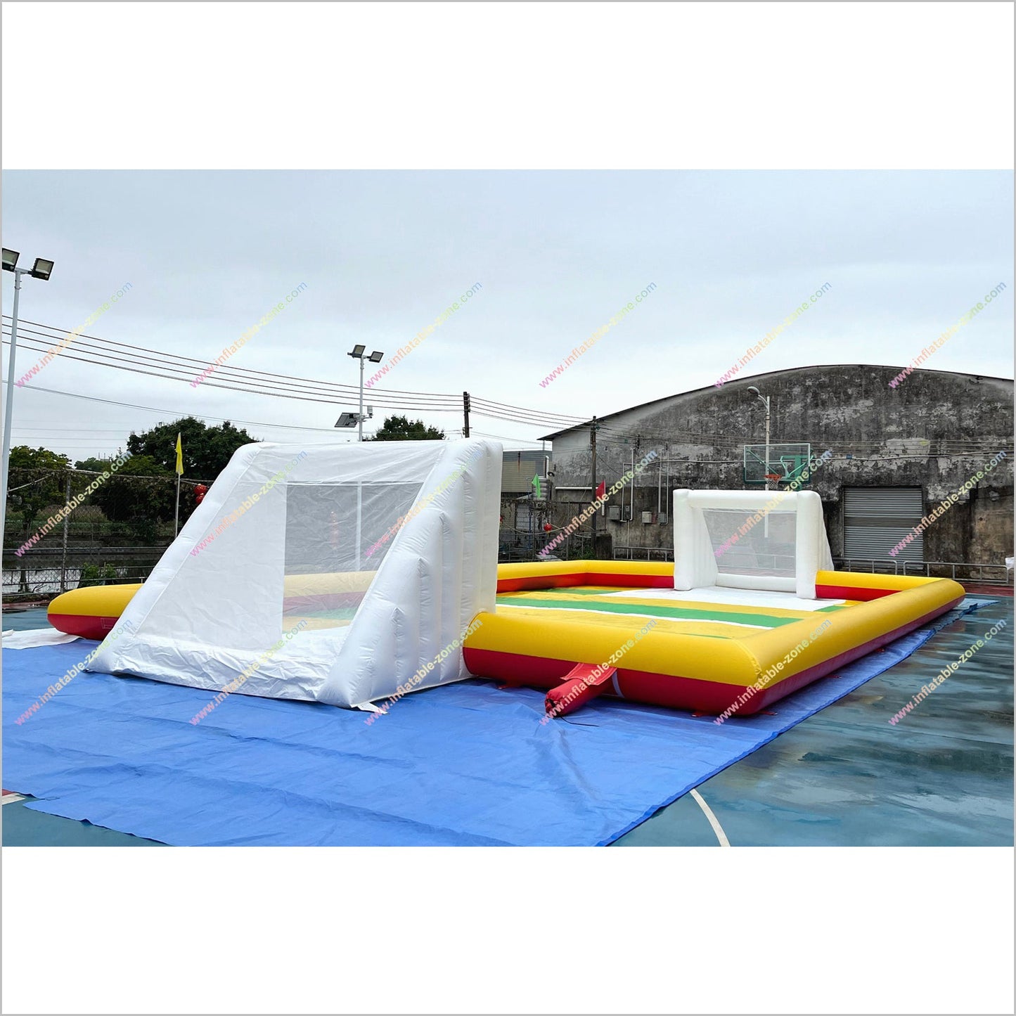 Football Ground Inflatable Pitch Backyard Sports Games Inflatable Soap Soccer Field Rental - Inflatable-Zone