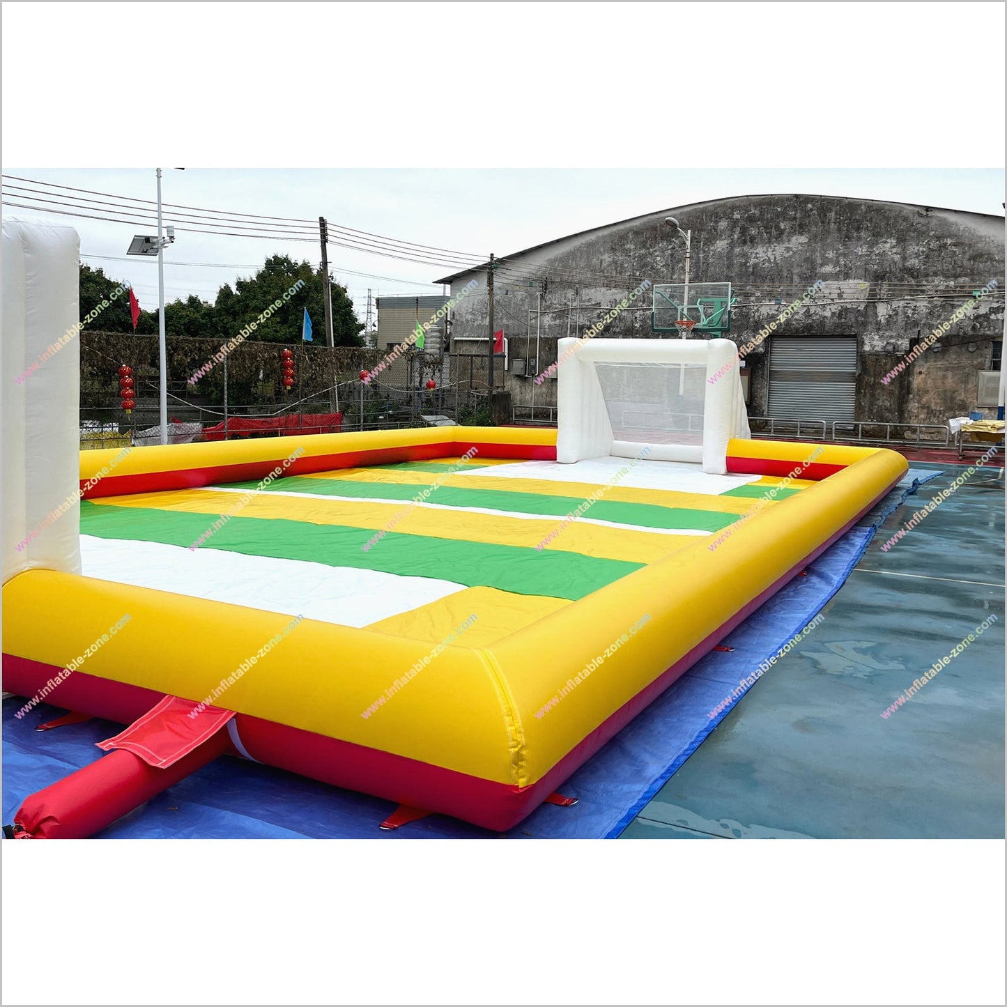 Football Ground Inflatable Pitch Backyard Sports Games Inflatable Soap Soccer Field Rental - Inflatable-Zone