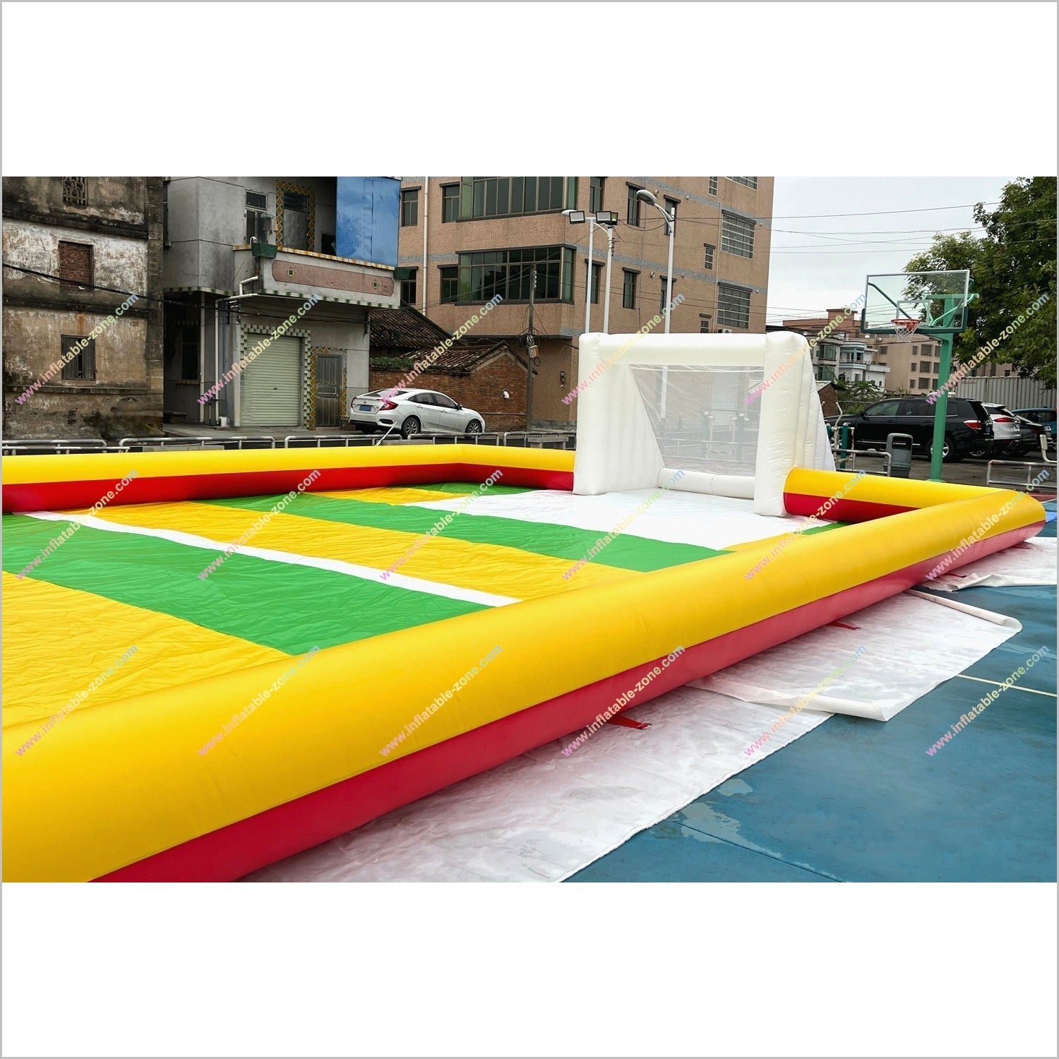 Football Ground Inflatable Pitch Backyard Sports Games Inflatable Soap Soccer Field Rental - Inflatable-Zone