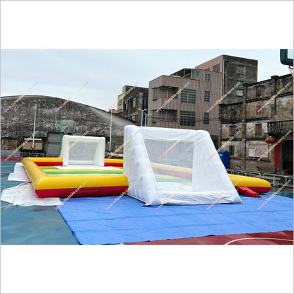 Football Ground Inflatable Pitch Backyard Sports Games Inflatable Soap Soccer Field Rental - Inflatable-Zone