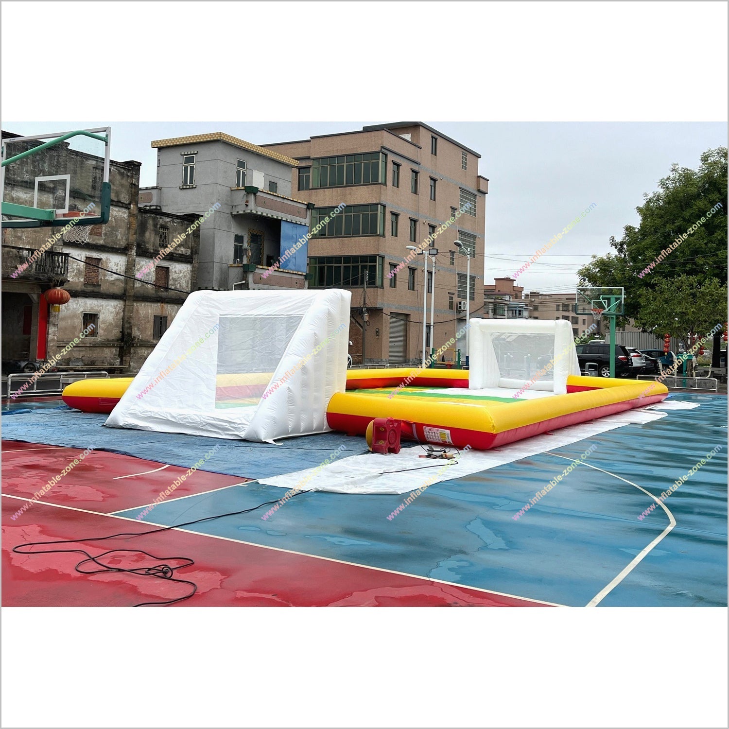 Football Ground Inflatable Pitch Backyard Sports Games Inflatable Soap Soccer Field Rental - Inflatable-Zone