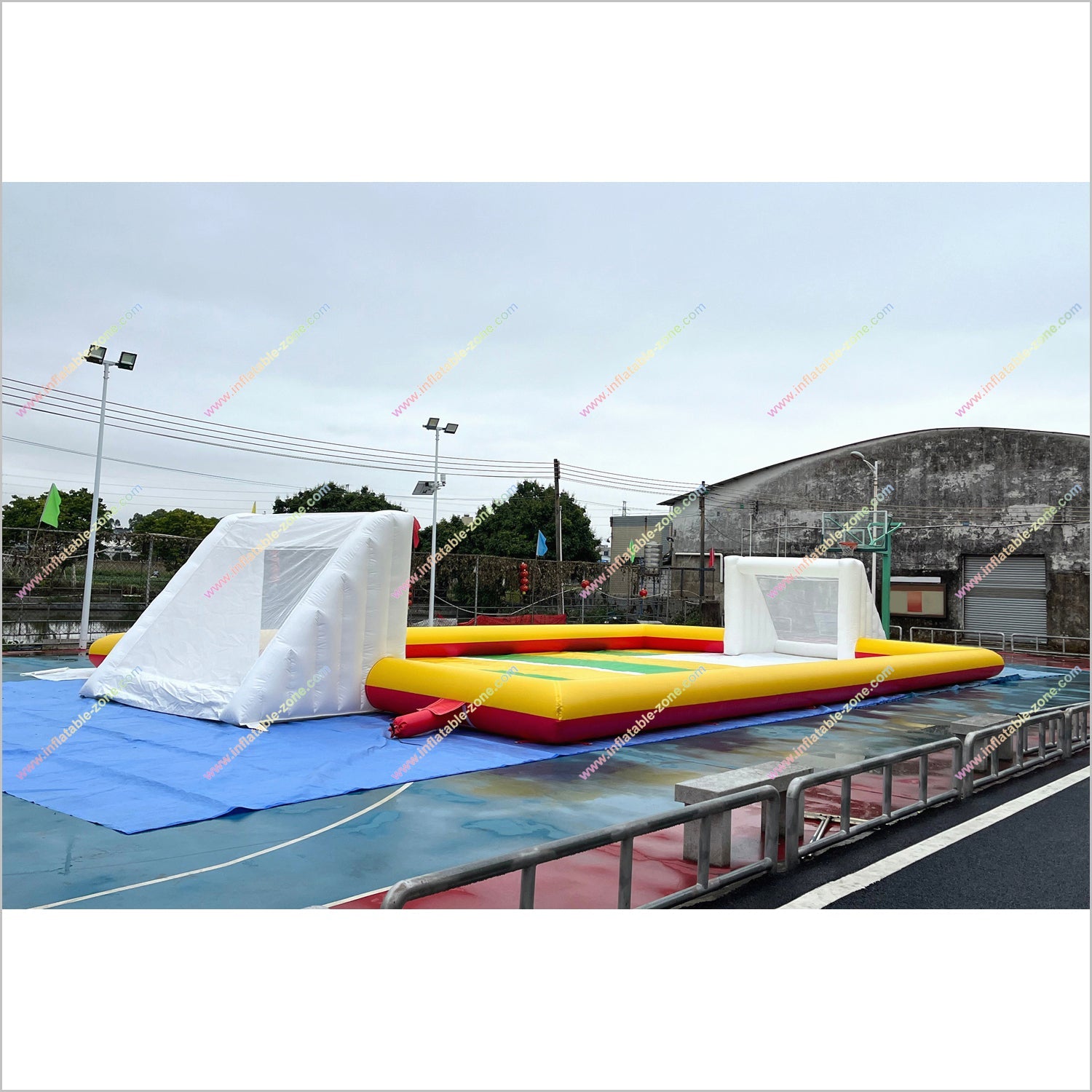 Football Ground Inflatable Pitch Backyard Sports Games Inflatable Soap Soccer Field Rental - Inflatable-Zone