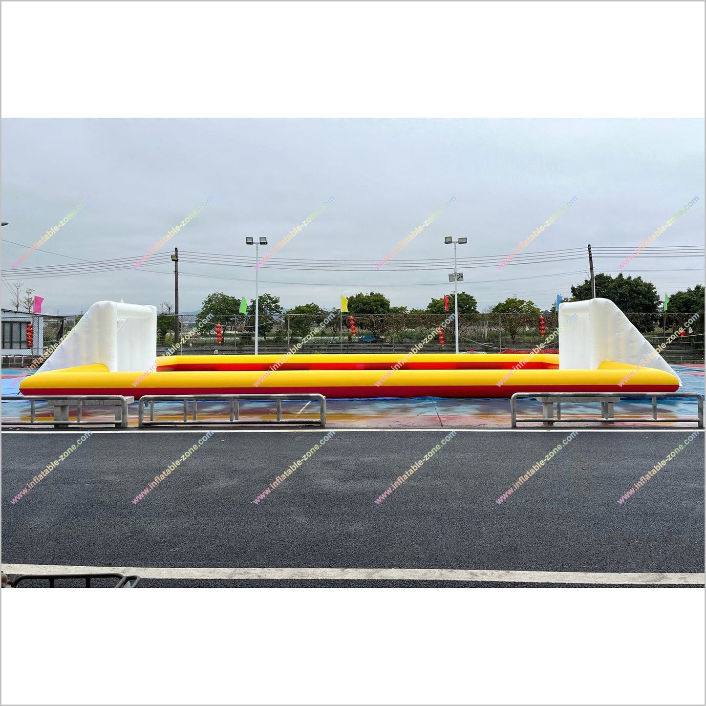 Football Ground Inflatable Pitch Backyard Sports Games Inflatable Soap Soccer Field Rental - Inflatable-Zone