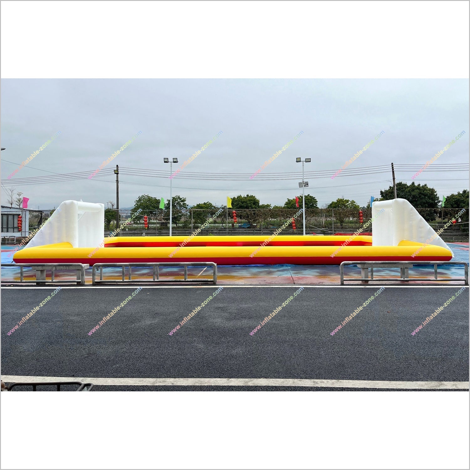 Football Ground Inflatable Pitch Backyard Sports Games Inflatable Soap Soccer Field Rental - Inflatable-Zone