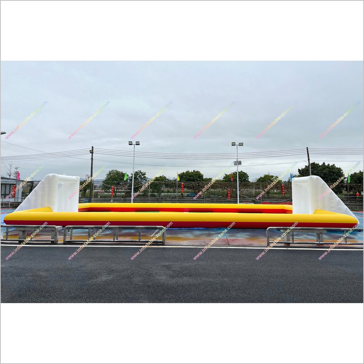 Football Ground Inflatable Pitch Backyard Sports Games Inflatable Soap Soccer Field Rental - Inflatable-Zone