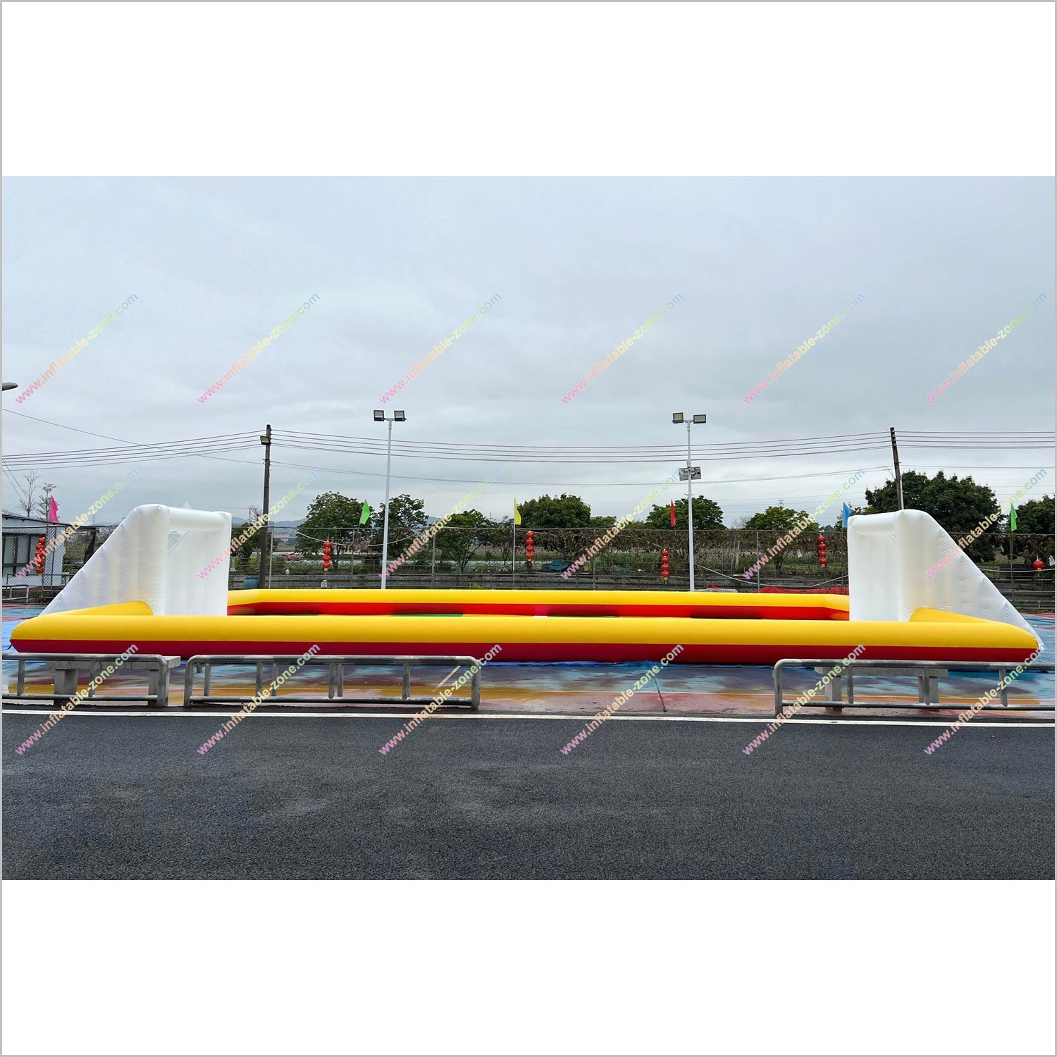 Football Ground Inflatable Pitch Backyard Sports Games Inflatable Soap Soccer Field Rental - Inflatable-Zone