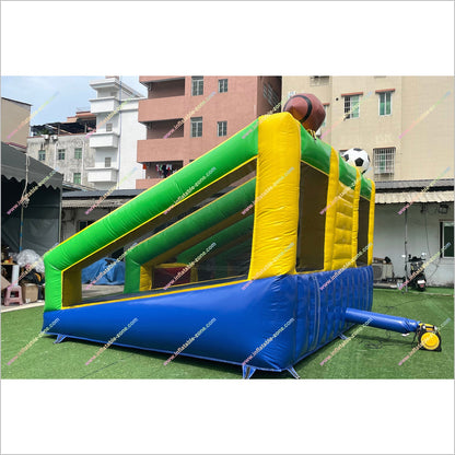 Football Soccer And Basketball 3-In-1 Sports Shooting Interactive Inflatable Challenging Games To Play Party Time Rentals