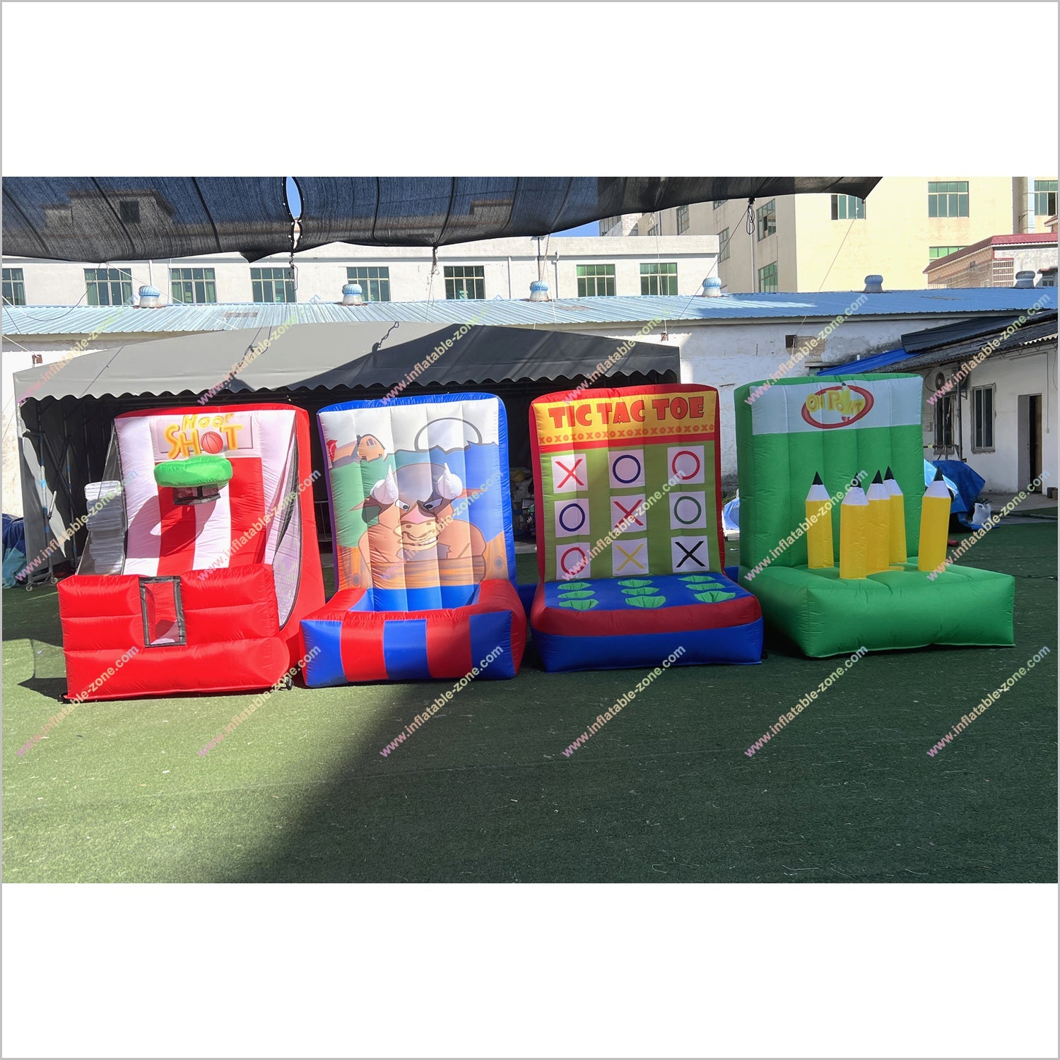 Fun Outdoor Activities 4 In 1 Inflatable Commercial Carnival Theme Party Interactive Games For Groups - Inflatable-Zone
