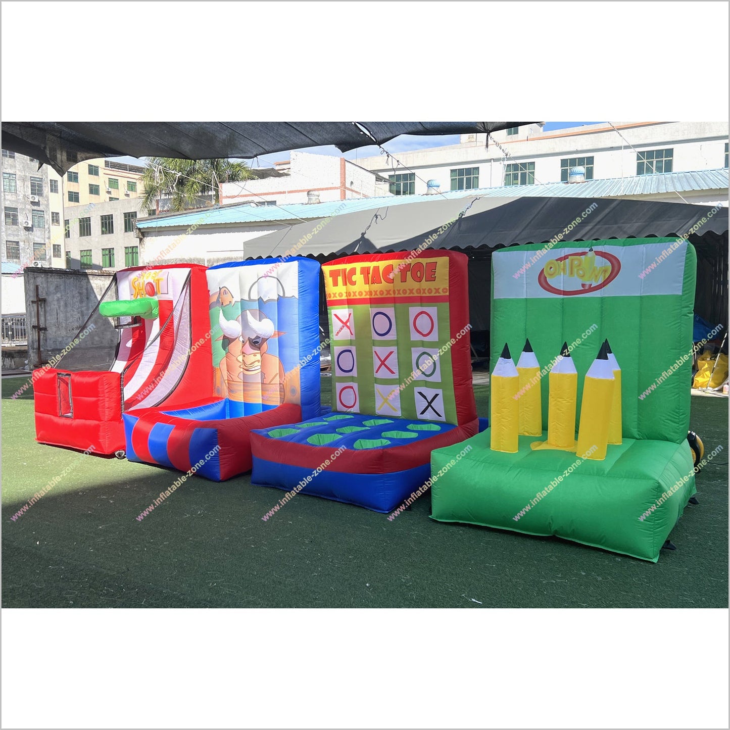 Fun Outdoor Activities 4 In 1 Inflatable Commercial Carnival Theme Party Interactive Games For Groups - Inflatable-Zone