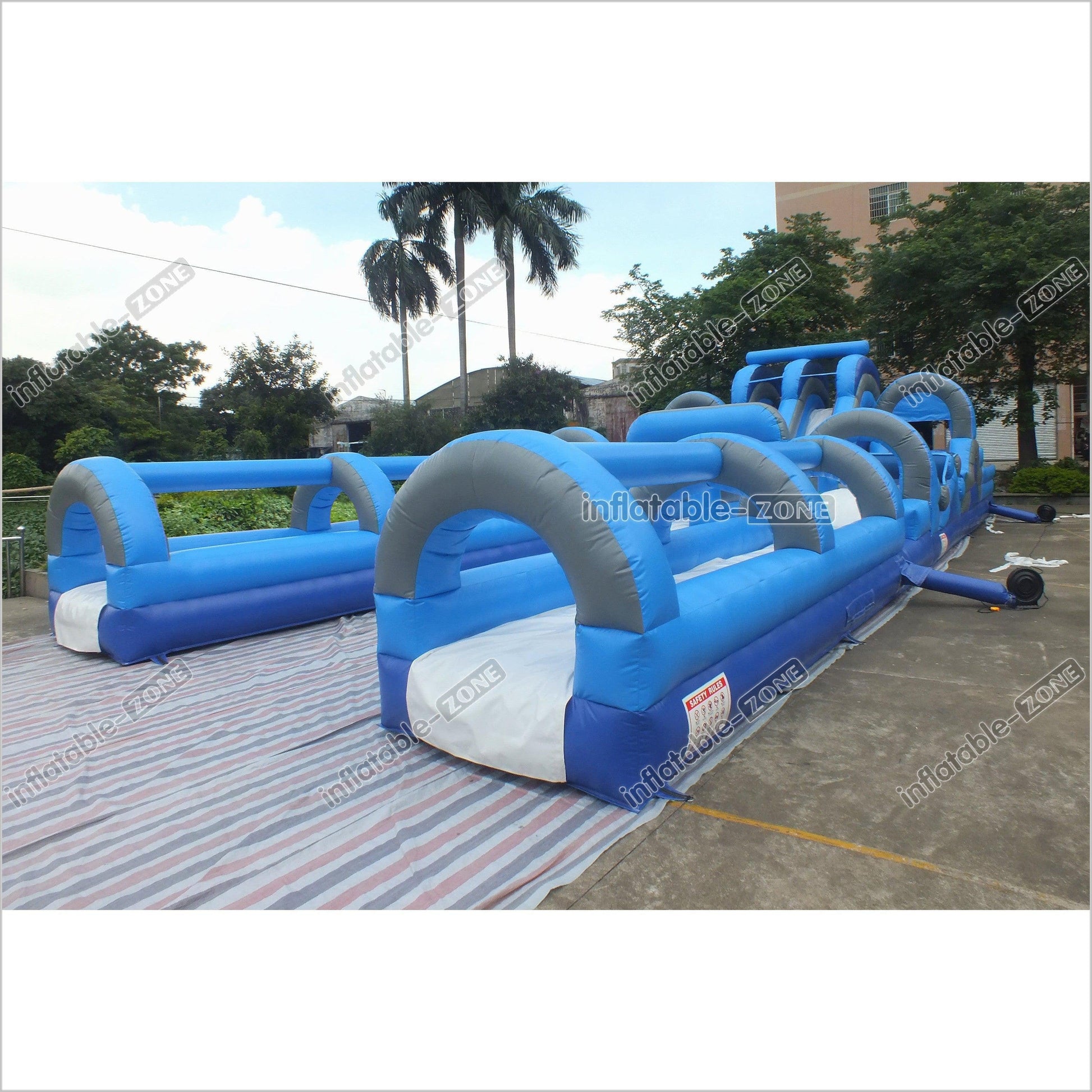 Giant Inflatable Obstacle Course Near Me Obstacle Course Slip N Slide Inflatable Fun Run Hire - Inflatable-Zone