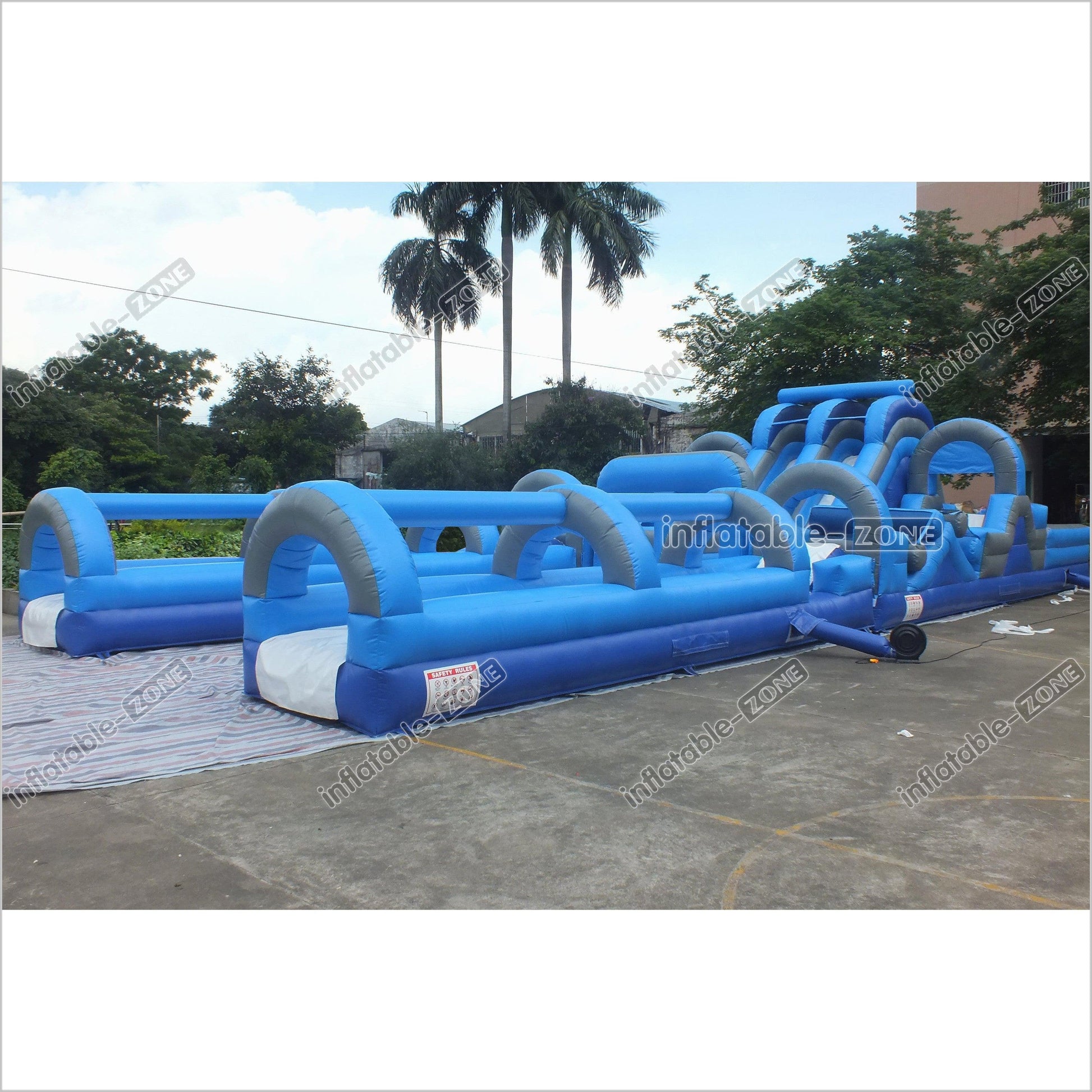 Giant Inflatable Obstacle Course Near Me Obstacle Course Slip N Slide Inflatable Fun Run Hire - Inflatable-Zone