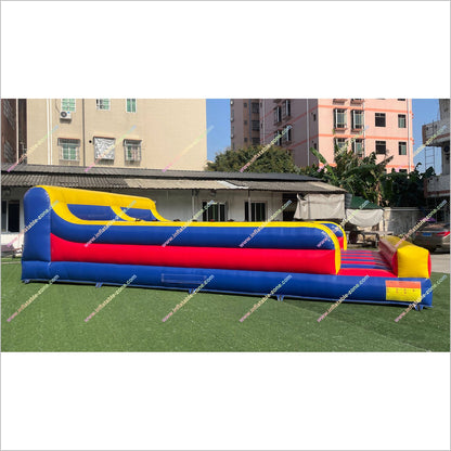 Gladiators Inflatables Bungee Run Joust Combo Interactive Activity Jousting Inflatable Rental Near Me