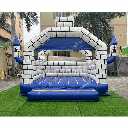 Commercial Outdoor Blue Bounce House,Commercial Bouncy Castles