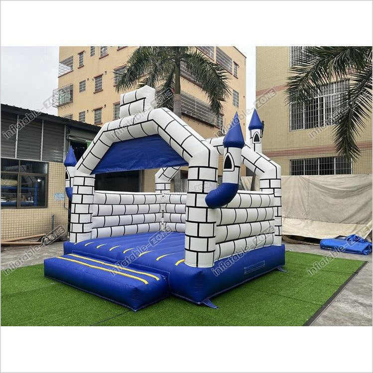 Commercial Outdoor Blue Bounce House,Commercial Bouncy Castles