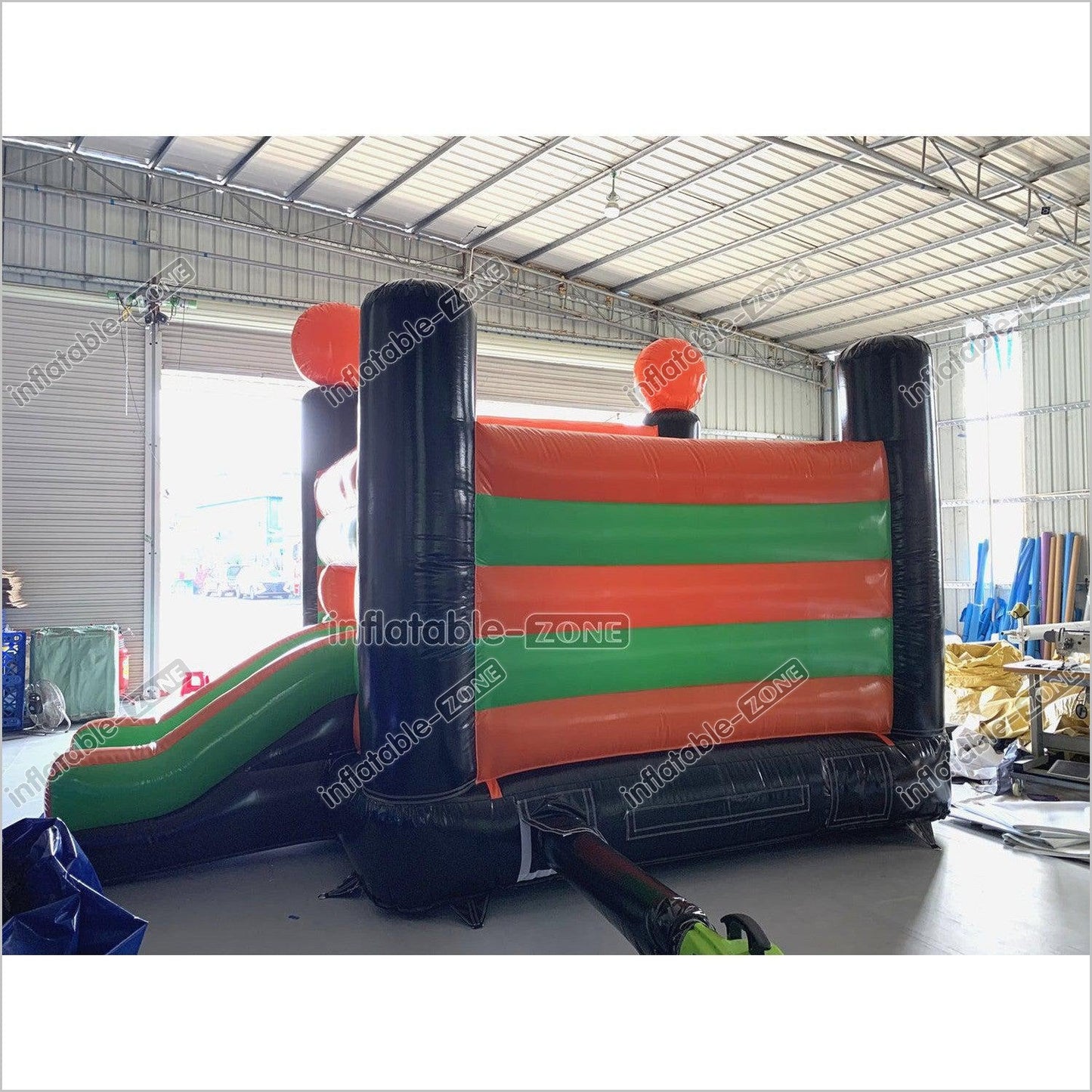 Halloween Inflatable House Pumpkin Jump N Slide Bouncer Party Time Bouncy Castle Park Amusement Trampoline Slide Combo - Inflatable-Zone