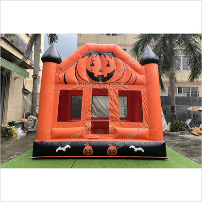 Halloween Pumpkin Inflatable Bouncing House Birthday Entertainment Backyard Bouncy Castle Games For Party - Inflatable-Zone