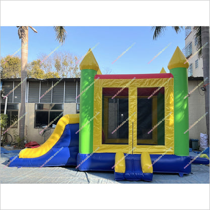 Happy Combo Slide Jumping Castle Hire Inflatable Park Outdoor Bounce House With Slide For Sale