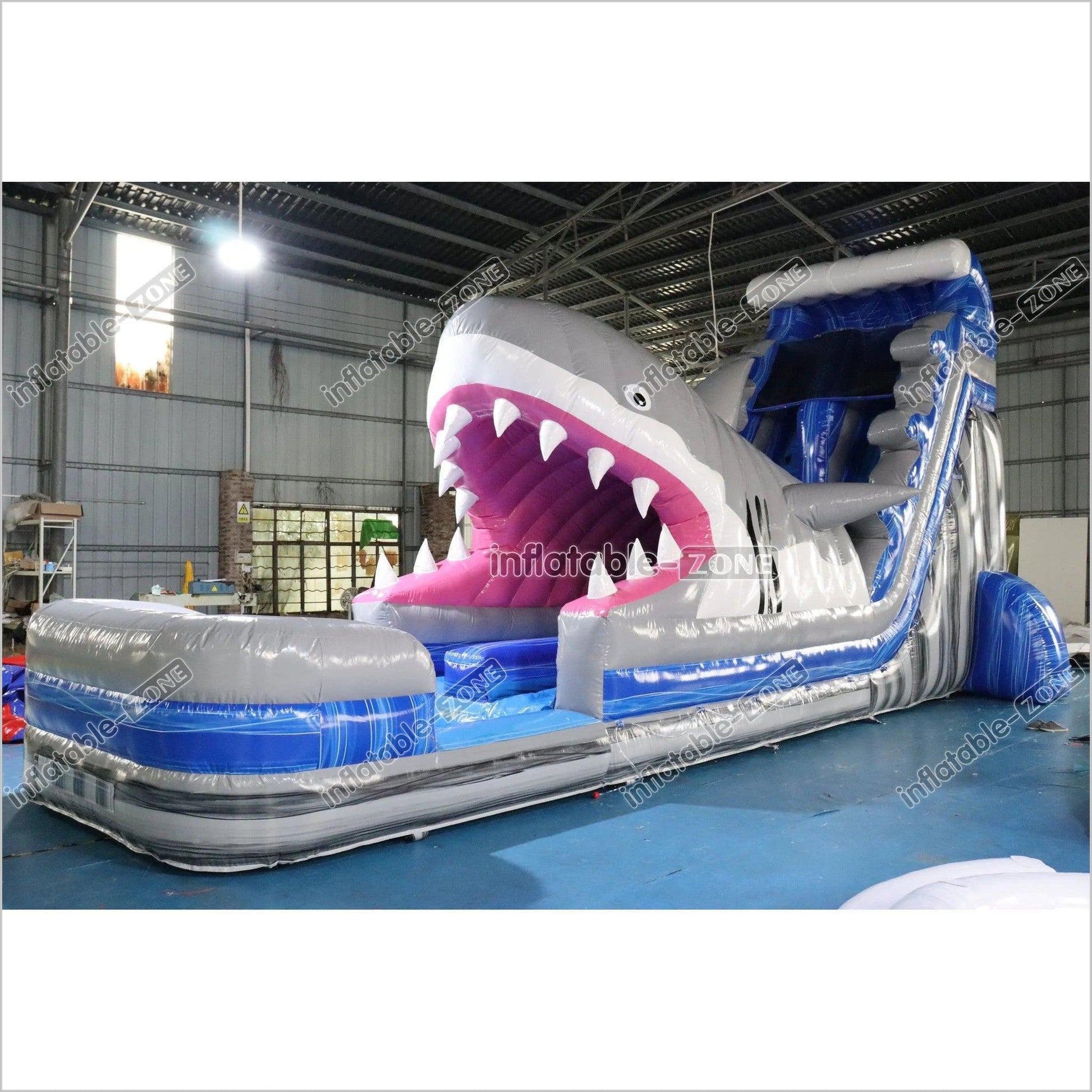 Commercial Grade Inflatable Shark Water Slide For Kids N Adults Blow Up Water Slide Summer Party Event - Inflatable-Zone