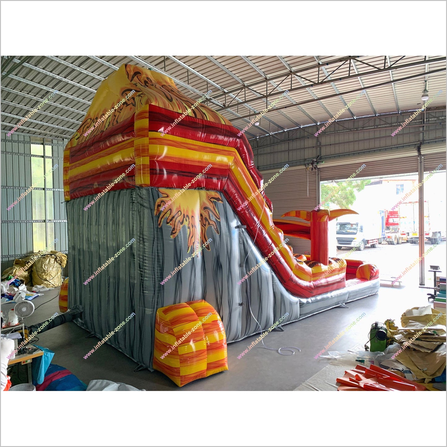 Volcano Hybrid Huge Inflatable Water Slides Blow Up Swimming Pool Water Slide Inflatables For Rent Near Me