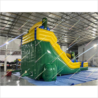 Huge Water Slide Inflatable Dual Lane Tiki Shot Inflatable Water Slides And Pools Indoor Playground Equipment For Sale