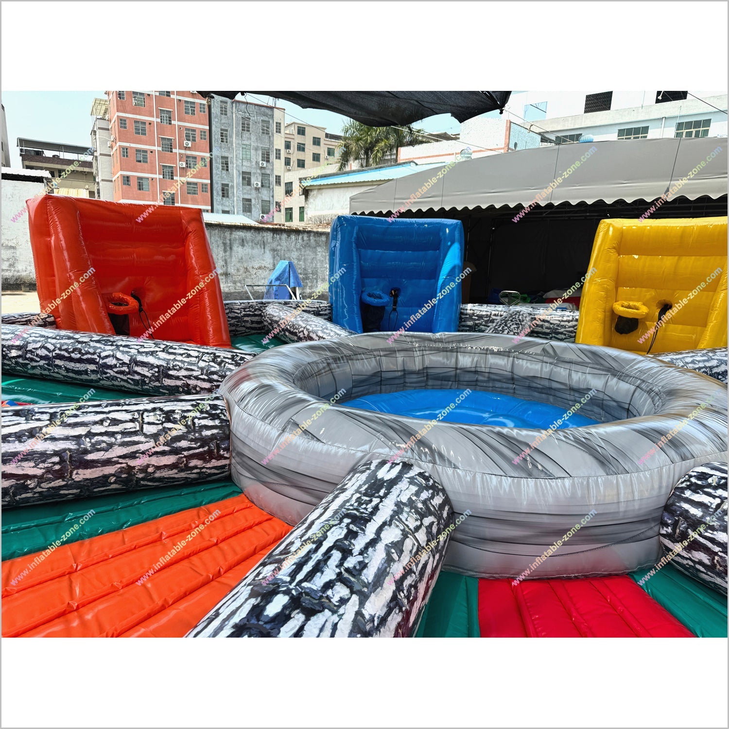 Hungry Hippo Inflatable Game Team Building Challenges Sports Center Hippo Chow Down Inflatable For Sale - Inflatable-Zone