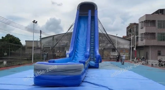 Free shipping by sea for 18x5x10m(59x16.4x33ft) giant water slide with blowers