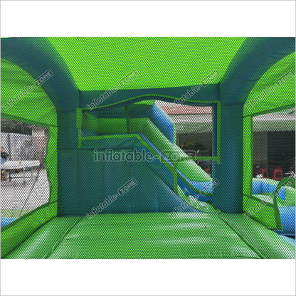 Inflatable Bouncy Castles Green Jumping Castle Indoor Bouncy House - Inflatable-Zone