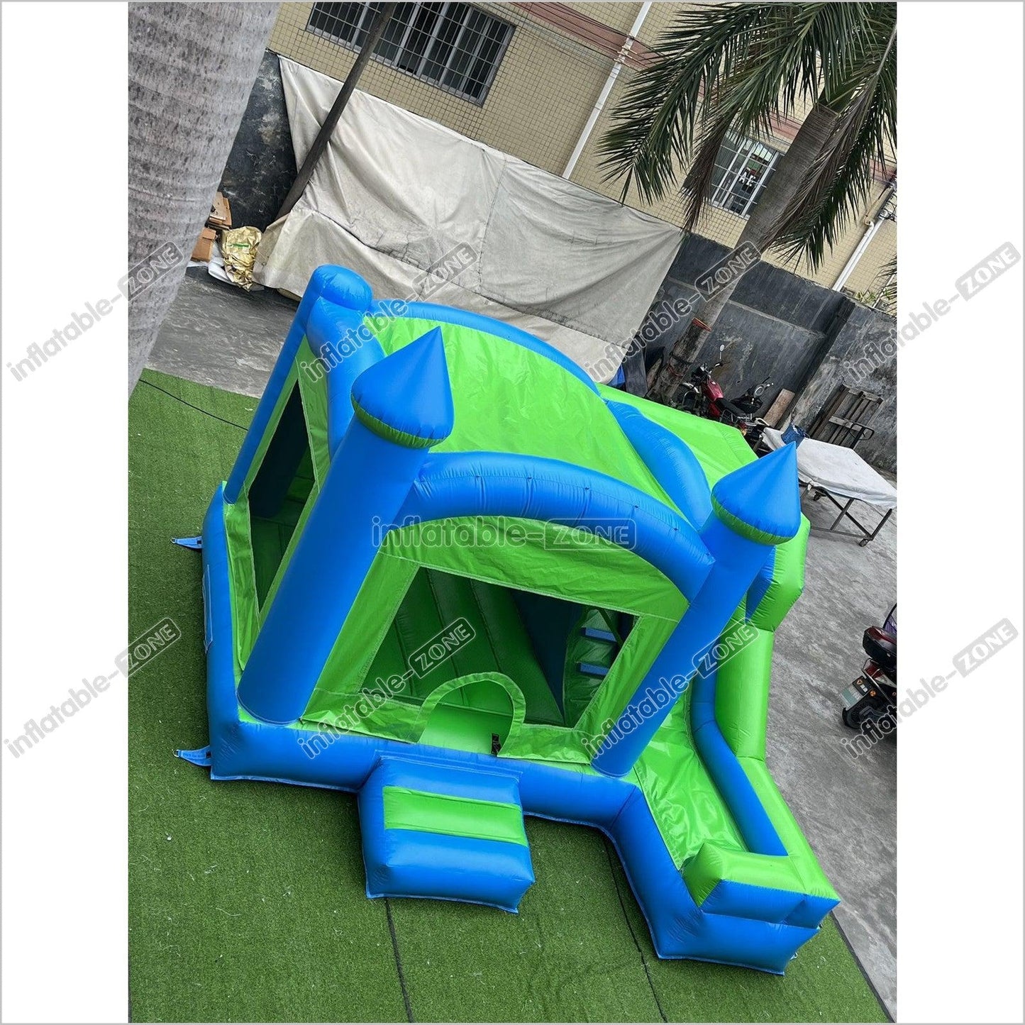 Inflatable Bouncy Castles Green Jumping Castle Indoor Bouncy House - Inflatable-Zone
