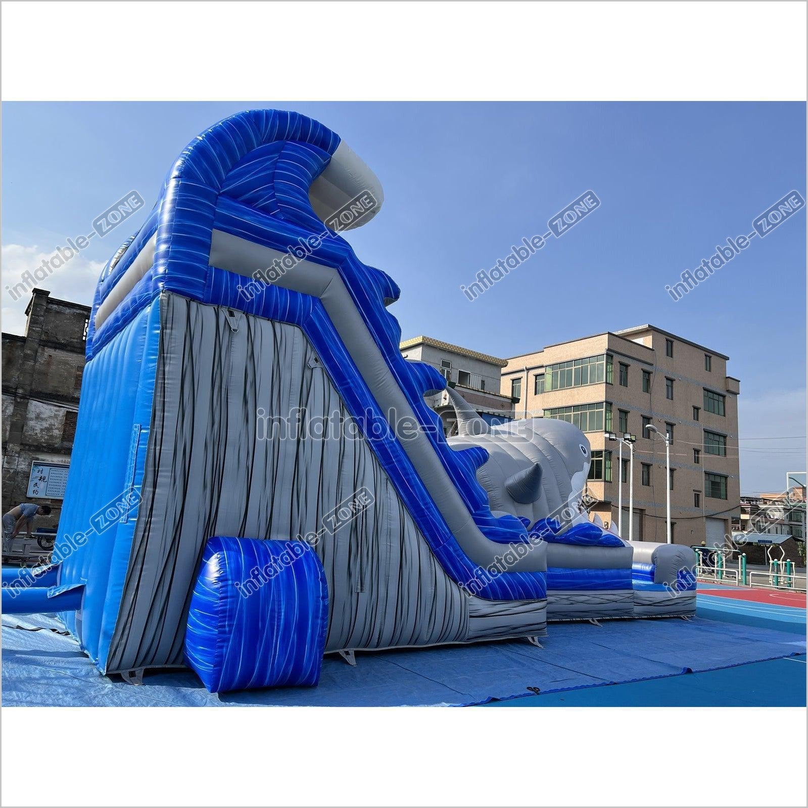 Inflatable Shark Water Slide Shark Blow Up Water Slide Shark Bounce House Water Slide - Inflatable-Zone