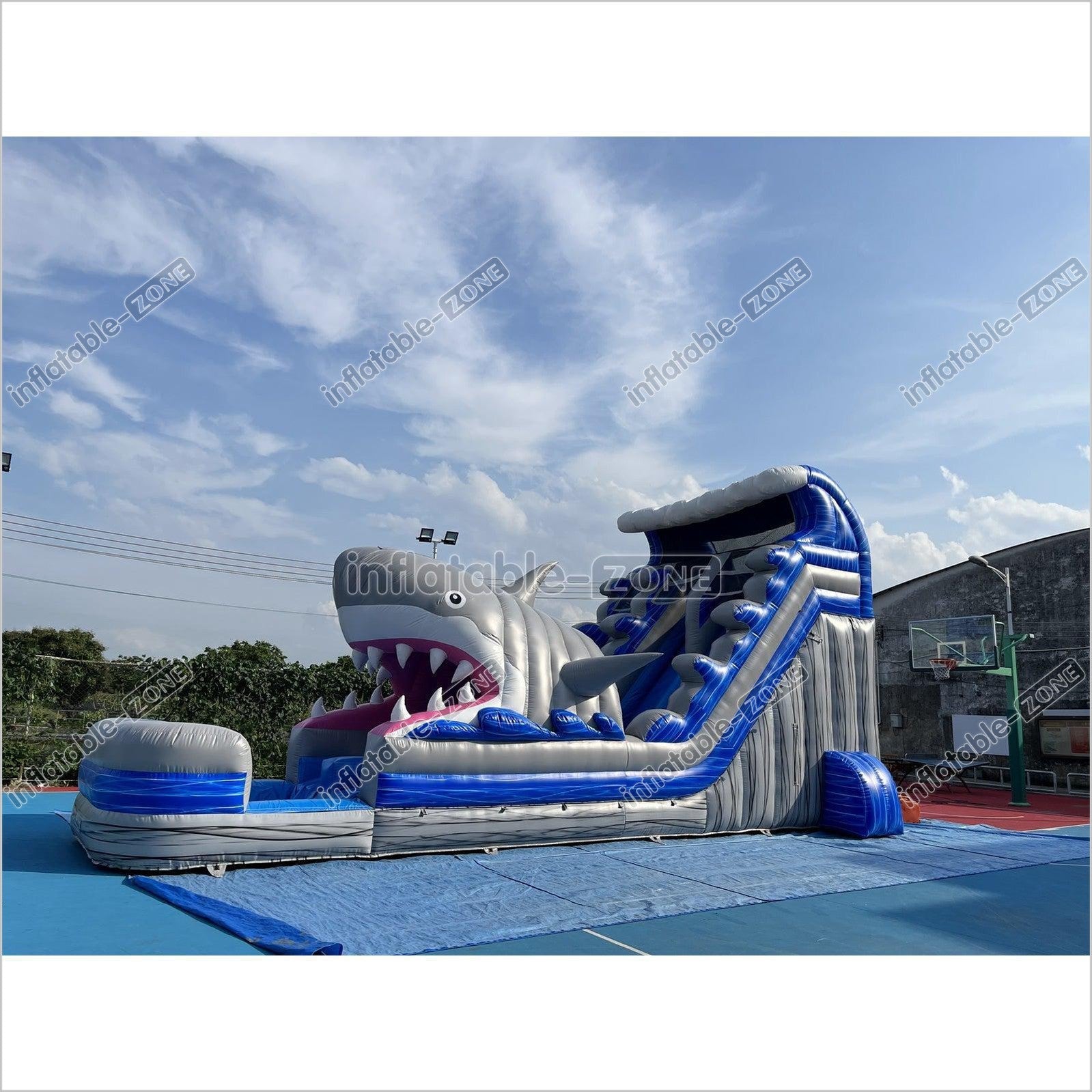 Inflatable Shark Water Slide Shark Blow Up Water Slide Shark Bounce House Water Slide - Inflatable-Zone