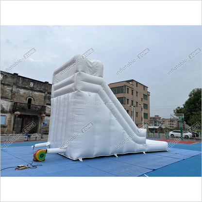 White Wild Inflatable Slide White Inflatable Water Slide White Water Bounce House Jumping - Inflatable-Zone