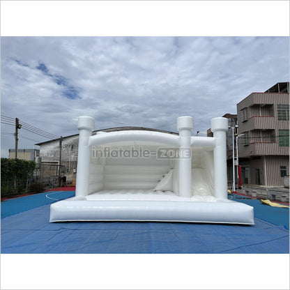 Inflatable White Bounce Castle With Slide Inflatable Water Balloon Pool Jumping House - Inflatable-Zone