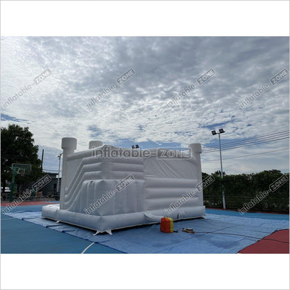 Inflatable White Bounce Castle With Slide Inflatable Water Balloon Pool Jumping House - Inflatable-Zone