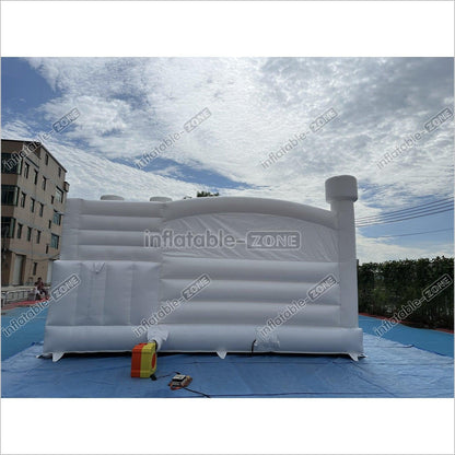 Inflatable White Bounce Castle With Slide Inflatable Water Balloon Pool Jumping House - Inflatable-Zone